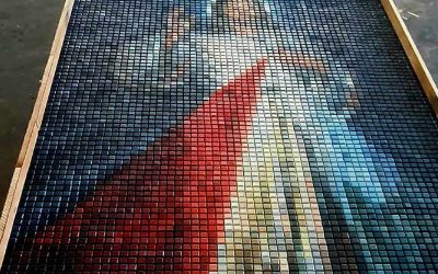 Bringing Faith to Life: The Custom Divine Mercy Mosaic by Four Legged Tiles